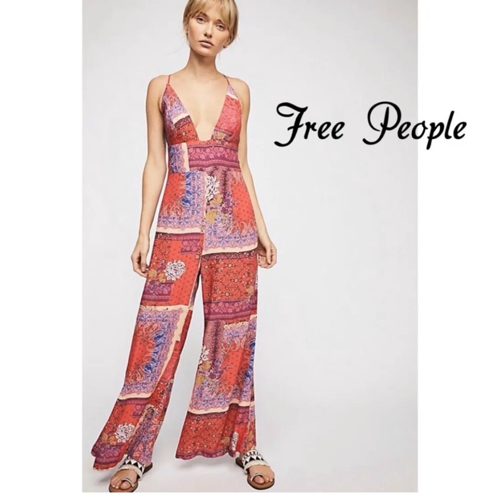 Free People Women's Margarita Patchwork Jumpsuit